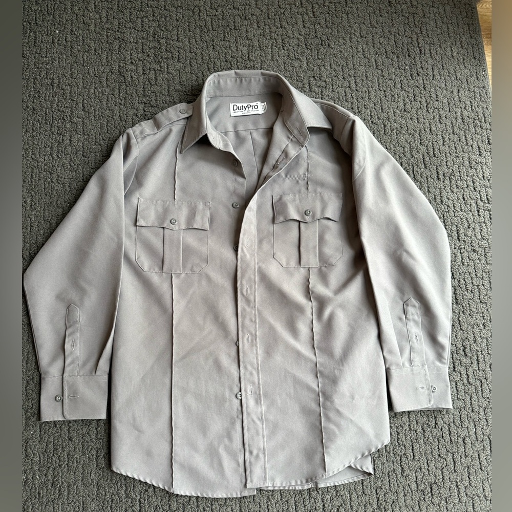 Duty Pro long sleeve button up Work Shirt sz Medium
